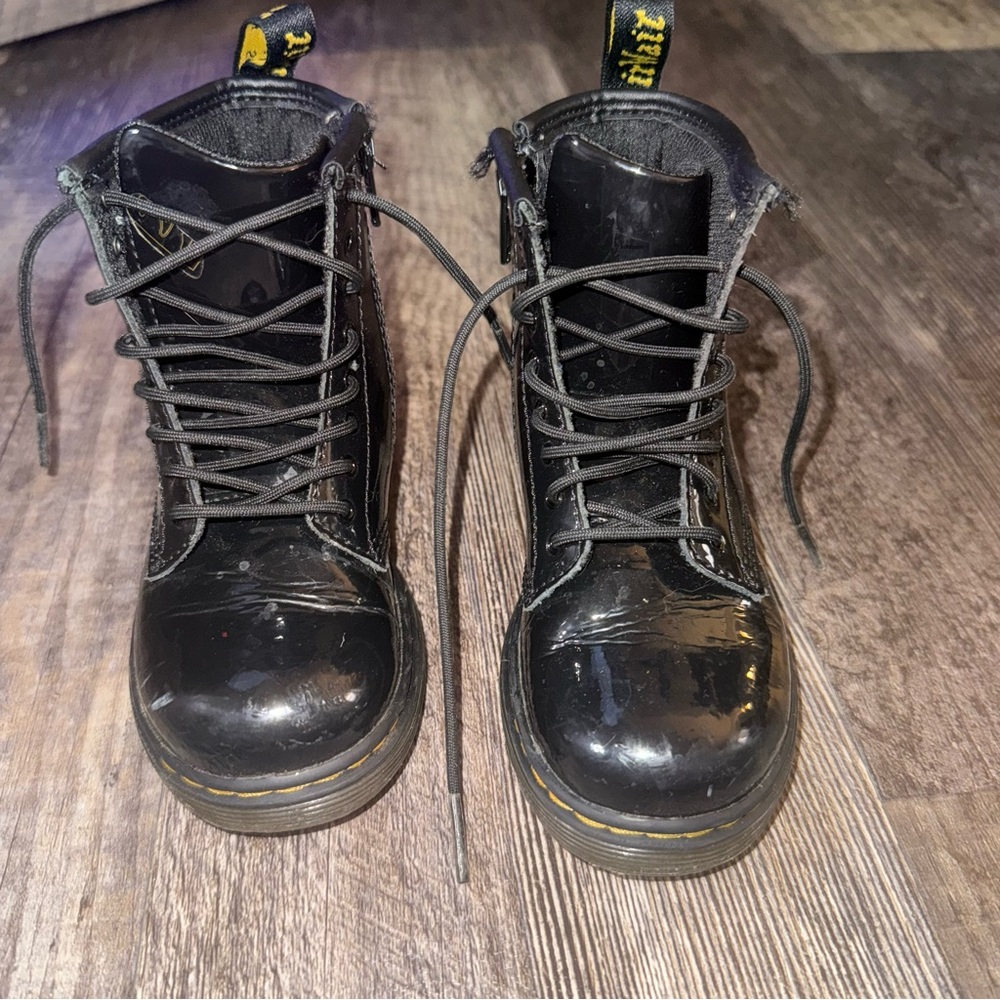 Black Patent Leather Boots